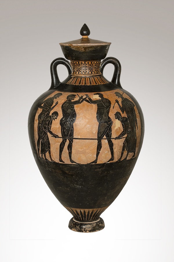 Panathenaic amphoras from the Athlete of Taranto