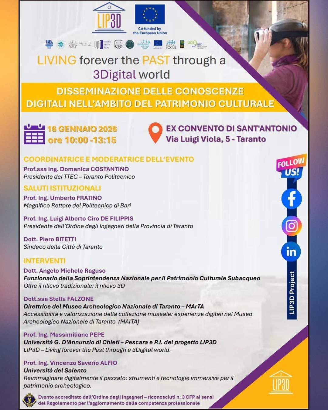 Living forever the Past through a 3Digital world