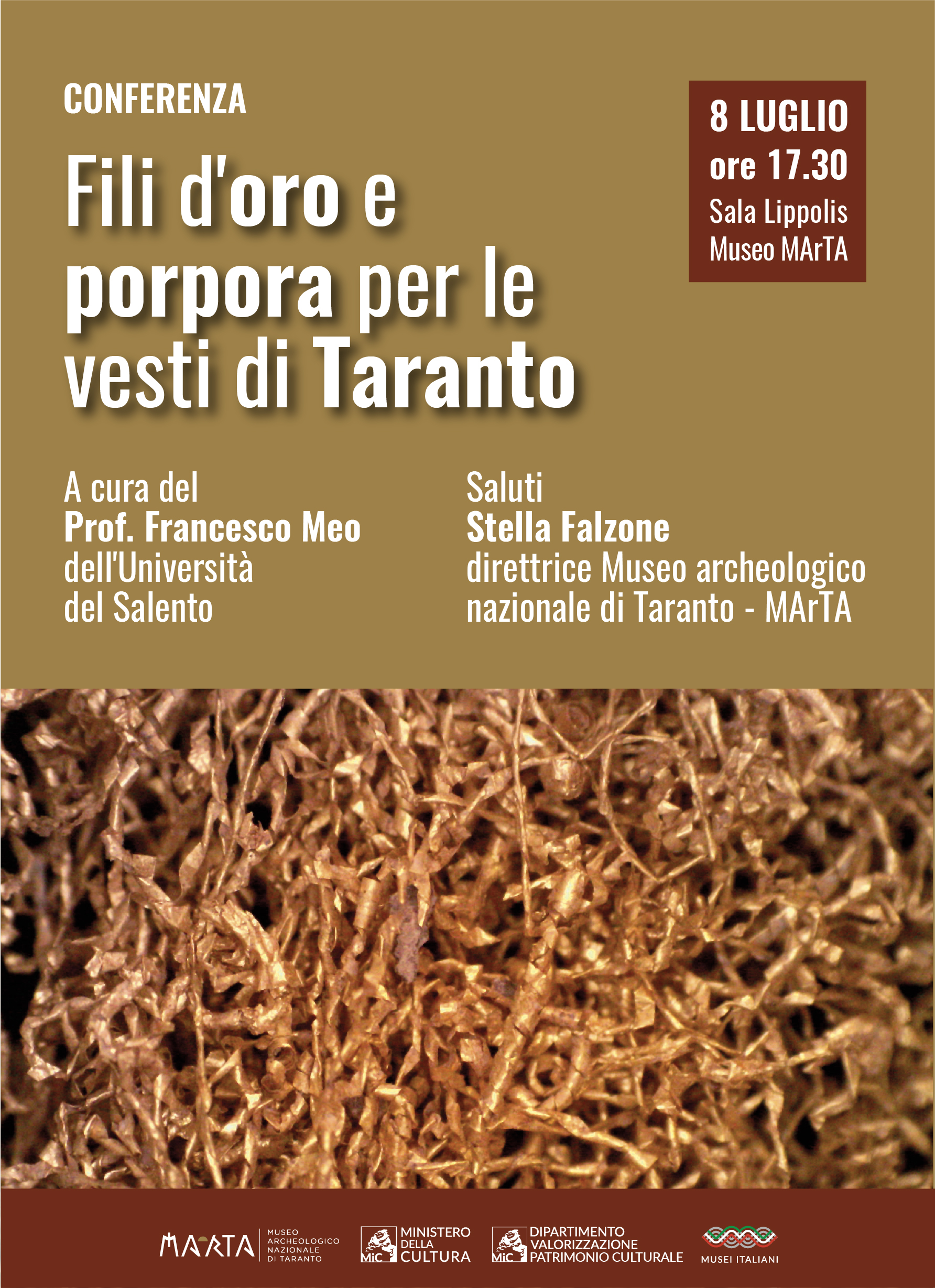 Fili d’oro e porpora per le vesti di Taranto